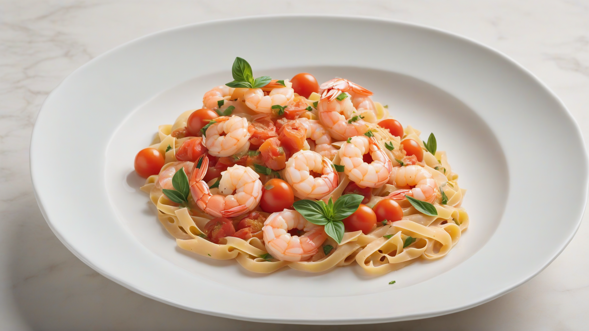pasta con gamberetti e pomodoro
